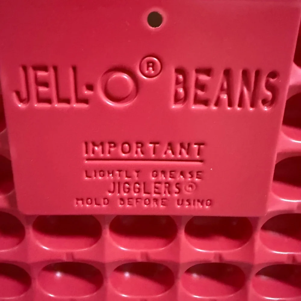 Vintage Jell-O Jigglers Mold Set Red Jelly Beans Pink Blue 3D Egg Molds Smooth